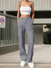 Women’s High Waisted Work Pants – Casual Wide Leg Cargo Trousers by FitiqueFit