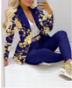 Women's Printed Coat & Trousers Two-Piece Set – 19 Prints, Casual Fashion Suit by FitiqueFit
