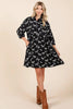 Zebra Print Button Down Shirt Mini Dress – Bold and Fashion-Forward Zebra Print Dress with Casual Button-Down Design by Stevvex