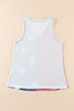 Fiery Red American Flag Stars and Stripes Tank Top