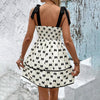 Shoulder Strap Bow Decoration With Bow Print Elegant Summer Dress by FitiqueFit