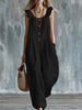 Women's Sleeveless Button-Down Tank Jumpsuit by FitiqueFit