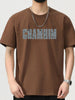 Men's Plus Size Letter Graphic Short Sleeve Casual T-Shirt by Simply Love