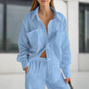 Women's Casual Solid Color Lounge Set by FitiqueFit