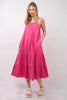 Ruffled A-Line Midi Cami Dress – Stylish Ruffled Midi Dress, A-Line Cami Dress, Comfy Cotton Dress, Feminine Summer Dress, Tiered Layered Dress, Breezy Ruffled Dress, Elegant Spring Dress by Stevvex
