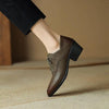 Women's Retro Strap Chunky Heel Pointed-Toe Shoes by FitiqueFit