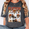 Vintage Style Football QB Graphic T-Shirt – Faded Game Day Fan Tee by Dog Mom Hat