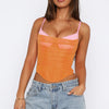 European And American Style Mesh Stitching Fishbone Waist Camisole Women