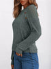 Ribbed Knit T-Shirt with Lace Shoulder Detail by Simply Love