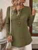 Plus Size Casual Waffle Knit Long Sleeve T-Shirt by Simply Love