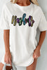 Sequin Round Neck Short Sleeve Oversized T-Shirt by Simply Love