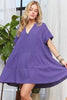 New Summer Tiered Notched Short Sleeve Dress For Women – Versatile, Elegant, Chic, Stylish, Comfortable & Fashionable by Stevvex