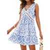 Boho V-Neck Sleeveless Summer Beach Dress by FitiqueFit