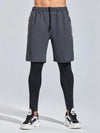 Men's Plus Size Elastic Waist Active Shorts