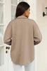Cloudy Blue Snap-Front Collared Jacket with Pockets Lightweight and Versatile Jacket by Stevvex