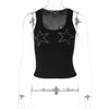 Women's Slim-fit Solid-color Rhinestone-embellished Versatile Top by My Store