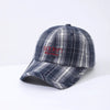 Women's Striped Checkered Embroidered Baseball Cap – 4 Colors by FitiqueFit