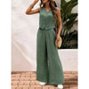 Women’s crop vest blazer wide leg pants set by FitiqueFit