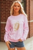 Pink GAME DAY Football Rugby Print Casual Sweatshirt by Wild and Free Boutique