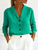 Women's Cotton-Linen Peter Pan Collar Button-Up Shirt – 6 Colors S–3XL by FitiqueFit