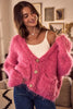 SO ME Soft Touch Hairy Loose Fit Cozy Sweater Cardigan by FitiqueFit