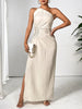 One Shoulder Sleeveless Maxi Dress Elegant & Sophisticated Evening Wear Women Luxury Party Dress by Stevvex