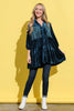 Fringe Detailed Velvet Shirt Dress – Velvet Shirt Dress, Fringe Detail Dress, Luxurious Shirt Dress, Elegant Velvet Dress, Playful Fringe Dress by Stevvex