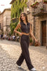 Women's Sleeveless Vest & Wide-Leg Pants Set by FitiqueFit