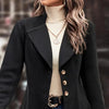 Women’s Winter Overcoat — Lapel Collar, Single-Breasted, Long Pea Coat by FitiqueFit