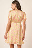 New Summer printed V-Neck Puff Sleeve Mini Dress – Trendy Floral Print with Ruched Detailing and Dramatic Puff Sleeves for a Feminine, Fashion-Forward Look by Stevvex