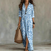 Digital Print Lapel Midi Shirt Dress – 5 Colors, S–3XL by FitiqueFit