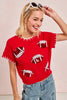 BiBi Gameday Sequin Football Embroidered Stitch Sweater by Wild and Free Boutique
