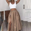 Women’s Cropped Vest & High-Waisted Slit Skirt Matching Set by FitiqueFit