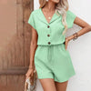 Women’s Summer matching lounge set with Shorts by FitiqueFit