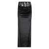 Women's Patchwork Solid Color Buttocks Wrapped Fishtail Skirt