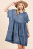 Oversized Mini Dress Relaxed Fit Boho Design Comfortable And Breathable Women Dress by Stevvex