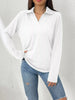 Casual Long Sleeve Polo T-Shirt by Simply Love