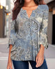 🌸 Asymmetrical Spike Button 3/4 Sleeve T-Shirt – Effortless Chic by FitiqueFit