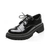 Women’s Solid-Color Retro Slip-On Platform Shoes by FitiqueFit