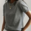 Women’s Soft Stretch Minimalist T-Shirt – Everyday Slim Fit Top by FitiqueFit