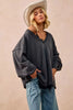 BiBi Mineral Washed French Terry Oversized Sweatshirt by FitiqueFit