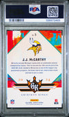 Graded 2024 Panini Donruss JJ McCarthy #5 Rookie Gridiron Kings Rookie RC Football Card PSA 9 Mint