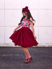 Peggy Swing Skirt in Burgundy by Retrolicious