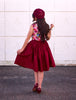 Peggy Swing Skirt in Burgundy by Retrolicious
