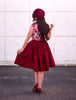 Watercolor Floral Bow Top - XS only, 1 left! by Retrolicious
