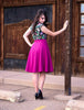 Charlotte Skirt in Magenta - 3X only by Retrolicious