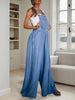 Women’s wide leg denim overalls by FitiqueFit