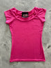 Retro Boat Neck Top in Hot Pink by Retrolicious