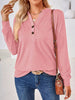 Plus Size Button Detail Long Sleeve T-Shirt by Simply Love