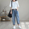 Women's Summer Fashion Ripped Ninth Jeans by FitiqueFit